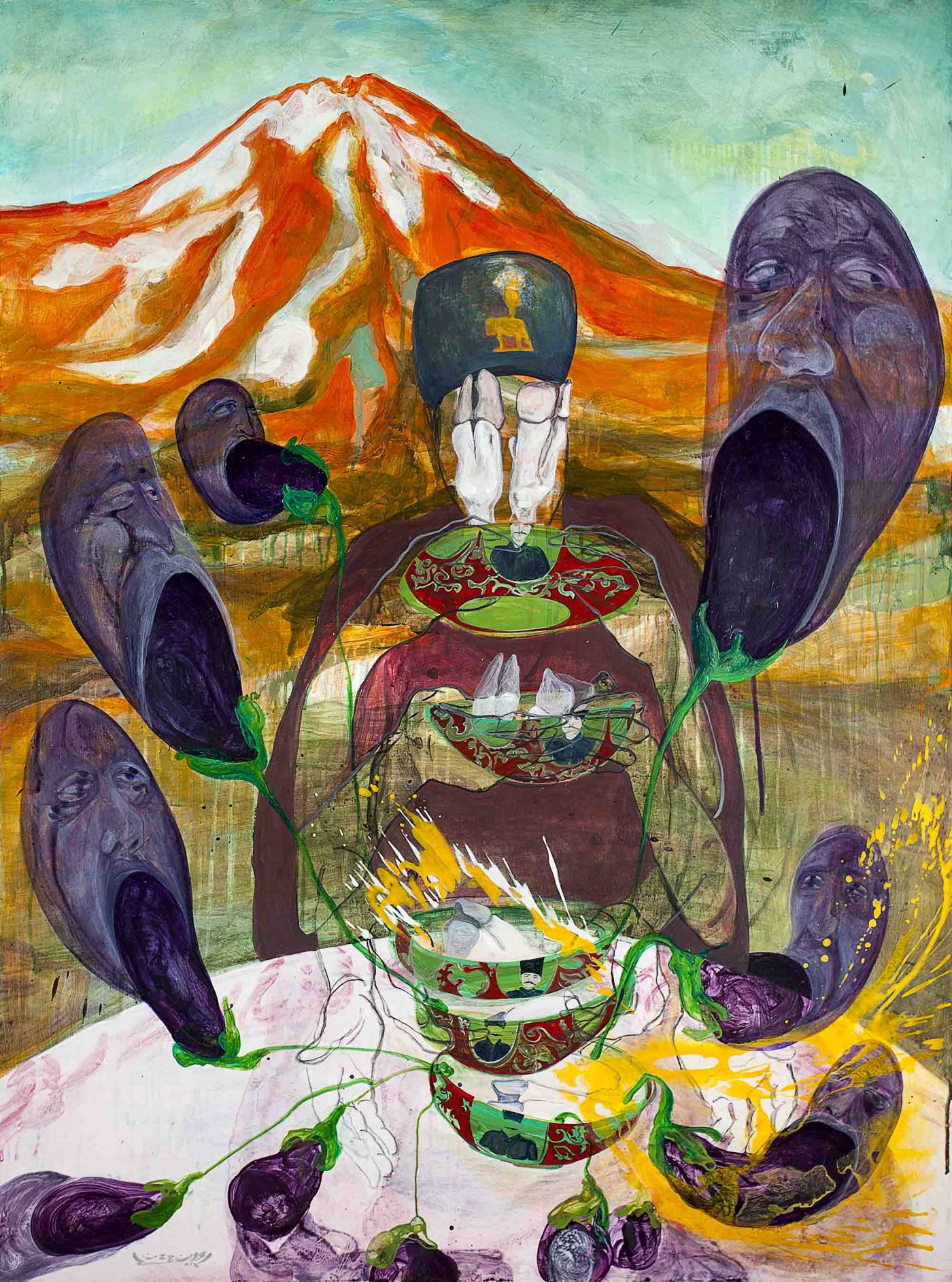 korsi sher Aaran gallery گالری پروژه های آران نمایشگاه نقاشی رنه صاحب قدم کرسی شعر